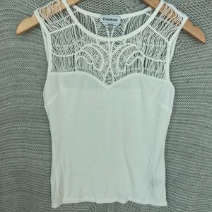 Bebe White Tank